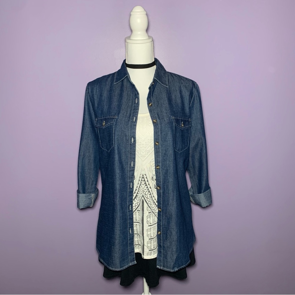 Boutique Denim Button Up Shirt
